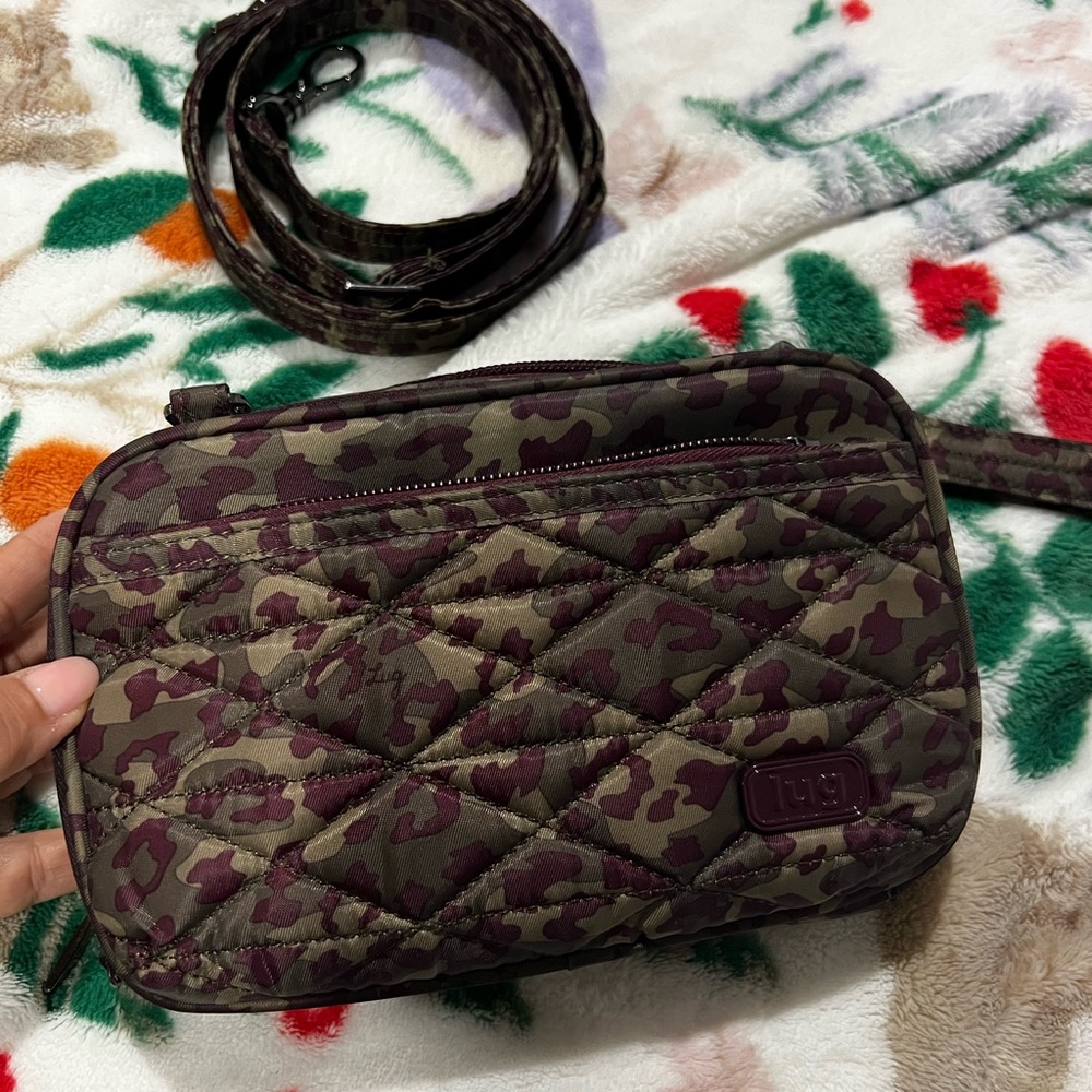 Quilted Camouflage Crossbody Bag